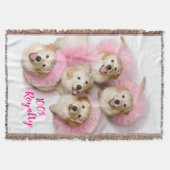 Hunde Prinzessin in Tiaras Decke (Vorderseite)