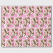 Hunde Prinzessin in Tiaras Geschenkpapier (Flach)