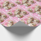 Hunde Prinzessin in Tiaras Geschenkpapier (Ecke)