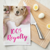 Hunde Prinzessin in Tiaras Geschirrtuch (Viertel Falte)