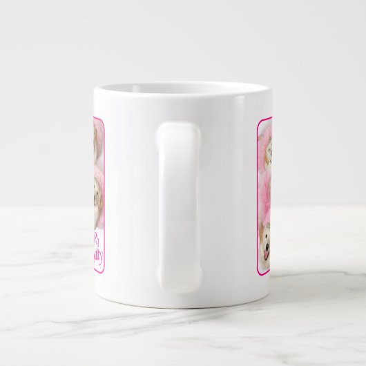 Hunde Prinzessin in Tiaras Jumbo-Tasse (Rückseite)