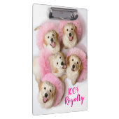 Hunde Prinzessin in Tiaras Klemmbrett (Rechts)