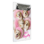 Hunde Prinzessin in Tiaras Mini Klemmbrett (Schrägansicht)