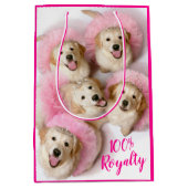 Hunde Prinzessin in Tiaras Mittlere Geschenktüte (Vorderseite)