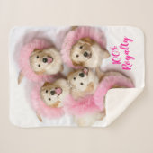 Hunde Prinzessin in Tiaras Sherpadecke (Vorderseite (Horizontal))