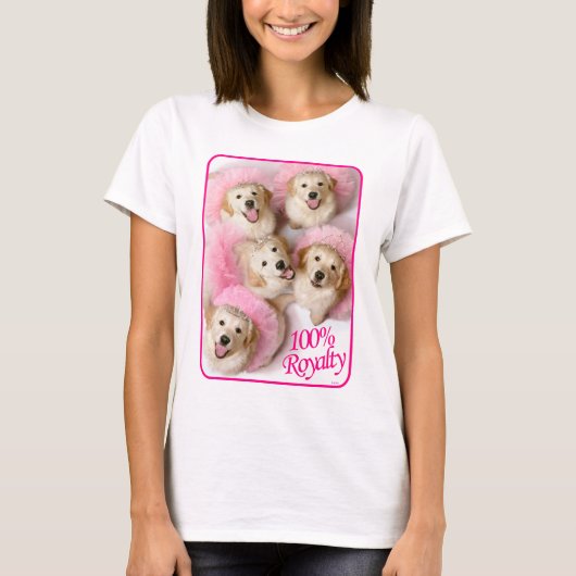 Hunde Prinzessin in Tiaras T-Shirt (Vorderseite)