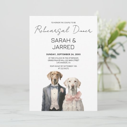 Hunde Probe Einladung (Stehend Vorderseite)