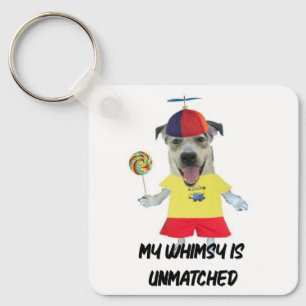 Hunde-Propellerhut lustiger Spruch Schlüsselanhänger