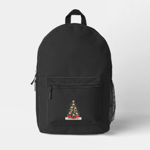 Hunde Pugs Weihnachtsbaum Süßer Weihnachten (4) Bedruckter Rucksack