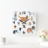 Hunde quadratische wanduhr (Zuhause)