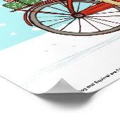 Hunde Rad mit Eichhörnchenfreund Whimsical Poster (Ecke)