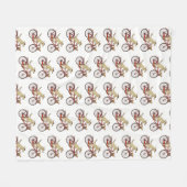 Hunde Rad mit Niedlichem Eichhörnchen Gemustert Fleecedecke (Vorderseite (Horizontal))
