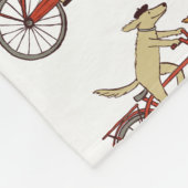 Hunde Rad mit Niedlichem Eichhörnchen Gemustert Fleecedecke (Ecke)