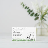 Hunde-Rasen-Cleanup-Visitenkarten Visitenkarte (Stehend Vorderseite)