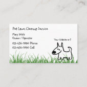 Hunde-Rasen-Cleanup-Visitenkarten Visitenkarte (Vorderseite)