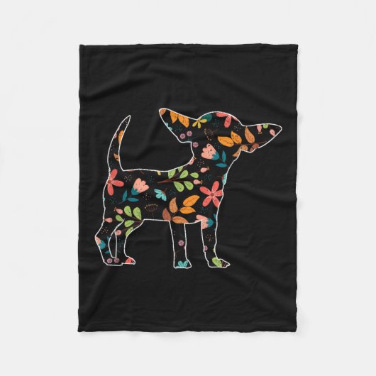 Hunde Rasse Weibchen Frauen Niedliches Tier Chi sc Fleecedecke (Vorderseite)