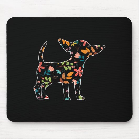 Hunde Rasse Weibchen Frauen Niedliches Tier Chi sc Mousepad (Vorne)