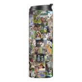 Hunde-Rassen-FotoCollage, Thermosbecher (Nach links gedreht)