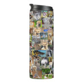 Hunde-Rassen-FotoCollage, Thermosbecher (Nach rechts gedreht)