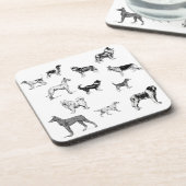 Hunde Rassen Untersetzer Set (Linke Seite)