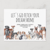 Hunde Real Anwesen Marketing Postkarte (Vorderseite)