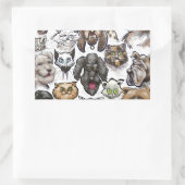 Hunde: Rechteckiger Aufkleber (Tasche)