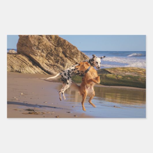 Hunde Rechteckiger Aufkleber (Vorderseite)