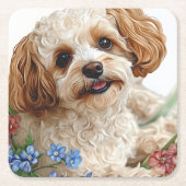 Hunde Rechteckiger Pappuntersetzer (Vorderseite)