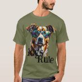 Hunde Regel Hunde tragen Sonnenbrille T-Shirt (Vorderseite)