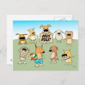 Hunde-Regel Postkarte (Vorne/Hinten)