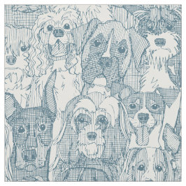 Hunde reichlich Bluestone Stoff