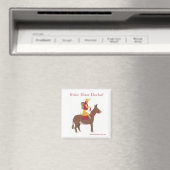 Hunde reiten einen Esel Magnet (In Situ (Geschirrspüler))