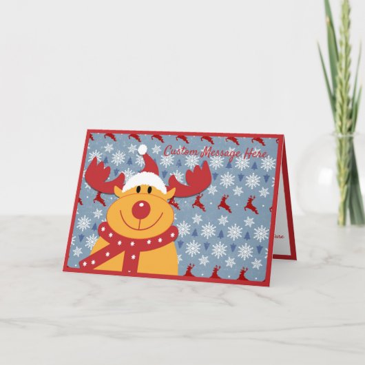 Hunde-Rentierfisch Weihnachtsfeiertag - Niedlicher Karte (Vorderseite)