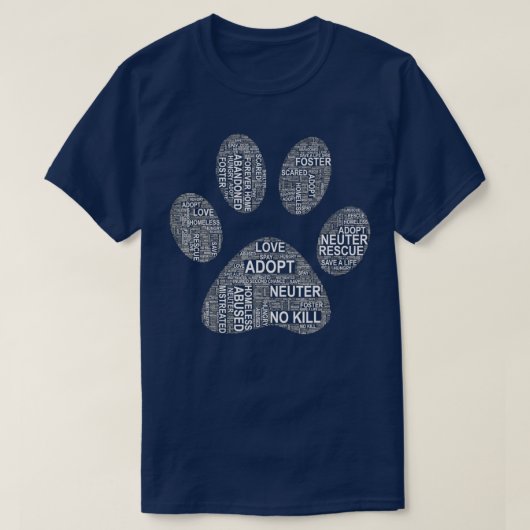 Hunde-Rescue-Adoptier Foster Shelter Rettete No Tö T-Shirt (Design vorne)