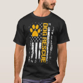 Hunde-Rescue-Shirt Amerikanischer Flag Hund-Helfer T-Shirt (Vorderseite)