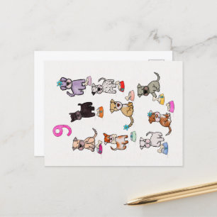 Hunde-Restaurants Geburtstag neun Jahre alt  Postkarte