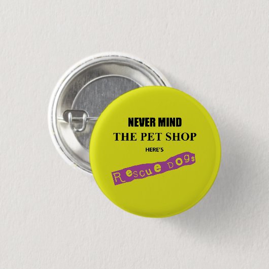 Hunde retten, Punk Parody Button (Vorne & Hinten)