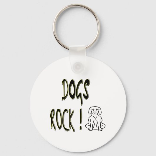 Hunde Rock! Schlüsselanhänger (Vorderseite)