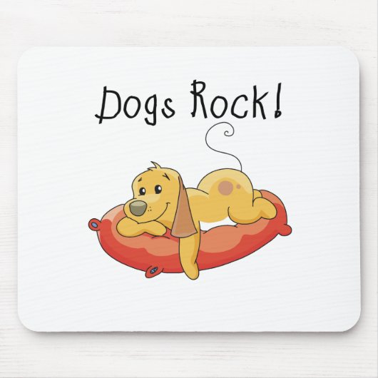 Hunde Rock Tshirts und Geschenke Mousepad (Vorne)