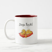 Hunde Rock Tshirts und Geschenke Zweifarbige Tasse (Links)