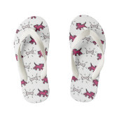 Hunde rosa Knochen Graffiti Style Kinder drehte Fl Kinderbadesandalen (Fußbett)