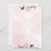 Hunde Rose auf rosa Brautdusche Einladung (Rückseite)