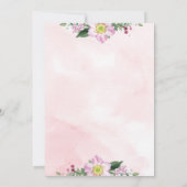 Hunde Rose auf rosa Hintergrund Hochzeit Einladung (Rückseite)