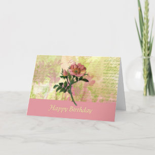 Hunde-Rose Geburtstagskarte Karte