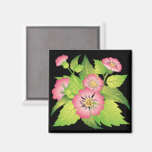 Hunde Rose Magnet (Vorderseite/Rückseite)