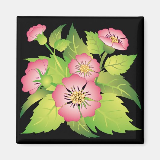 Hunde Rose Magnet (Vorne)