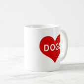 HUNDE Rote Liebe Herz Kaffeetasse (VorderseiteRechts)