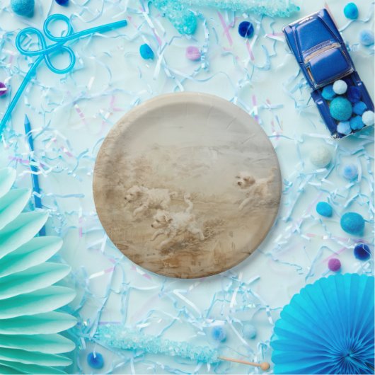 Hunde - Rundpapier-Teller Pappteller (Party)