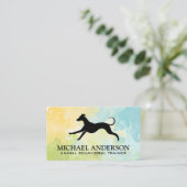 Hunde-Running-Logo | Tierpflege Visitenkarte (Stehend Vorderseite)