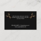 Hunde | Salon Scissors | Glitzer Sparkle Visitenkarte (Rückseite)